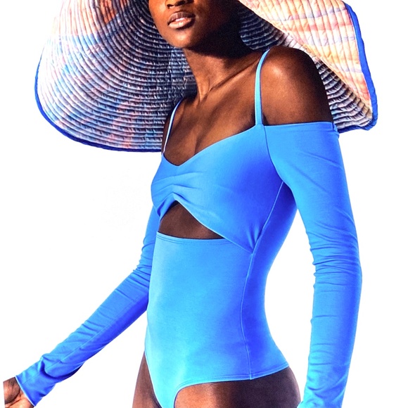 Alexis Blue Haley Bodysuit sz S NWT - Picture 5 of 12